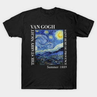 Van Gogh - The Starry Night Stylized T-Shirt T-Shirt